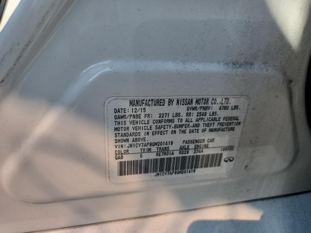 2016 INFINITI Q50 BASE JN1CV7AP9GM201419