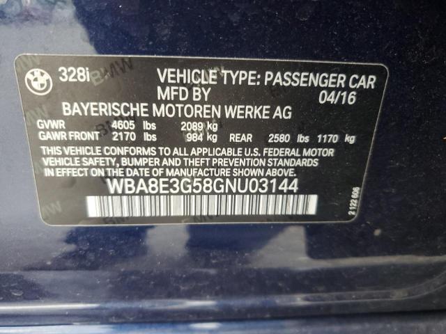 2016 BMW 328 XI SUL WBA8E3G58GNU03144