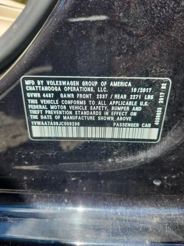 2018 VOLKSWAGEN PASSAT S 1VWAA7A38JC008296