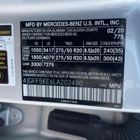 2020 MERCEDES-BENZ GLS 450 4M - 4JGFF5KE6LA202480
