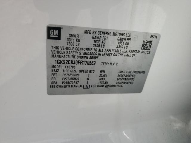 2015 GMC YUKON DENALI 1GKS2CKJ0FR170569