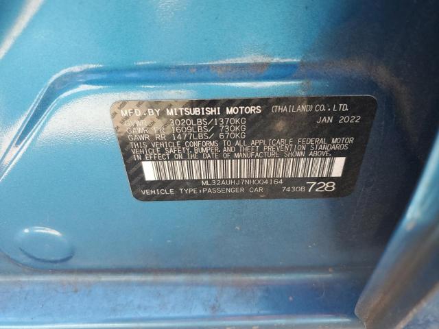 2022 MITSUBISHI MIRAGE ES - ML32AUHJ7NH004164