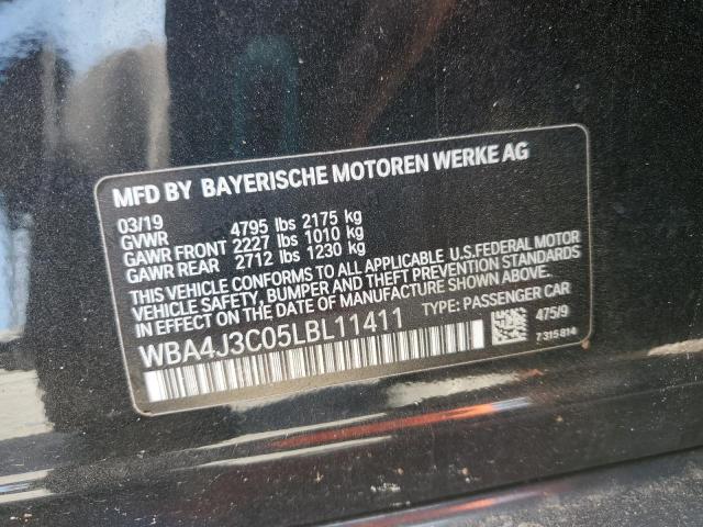 2020 BMW 430XI GRAN WBA4J3C05LBL11411