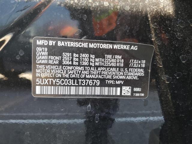 2020 BMW X3 XDRIVE3 5UXTY5C03LLT37679
