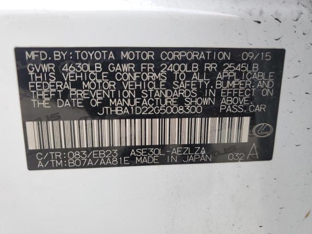 2016 LEXUS IS 200T - JTHBA1D22G5008300