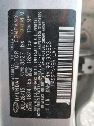 2016 HYUNDAI ACCENT SE KMHCT4AE9GU988853