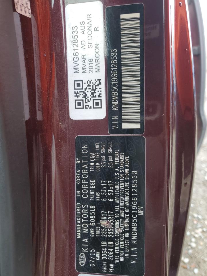 Lot #3246792863 2016 KIA SEDONA LX