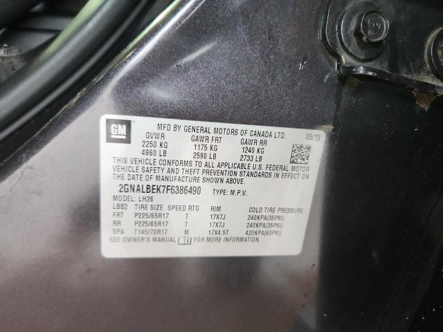 2015 CHEVROLET EQUINOX LT #3284778531