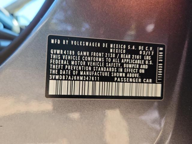 2017 VOLKSWAGEN JETTA SE - 3VWDB7AJ6HM347611