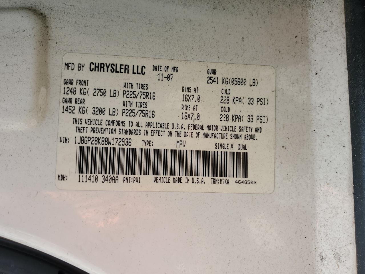 Lot #3284067532 2008 JEEP LIBERTY SP