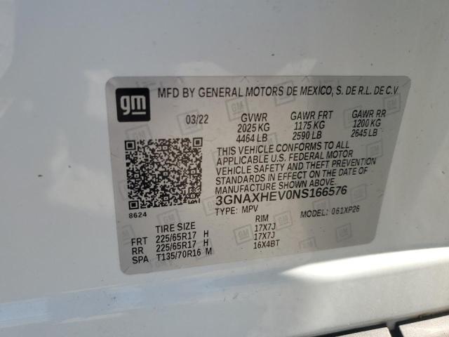 2022 CHEVROLET EQUINOX LS - 3GNAXHEV0NS166576