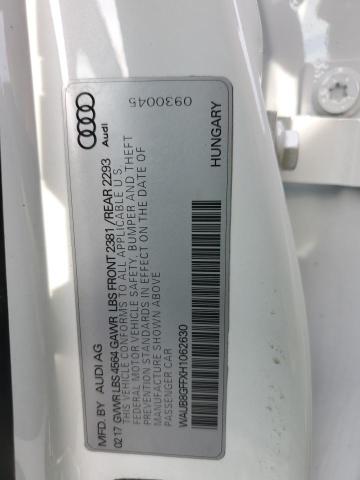 2017 AUDI A3 PREMIUM WAUB8GFFXH1062630