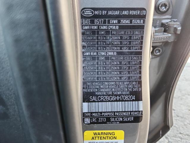 2017 LAND ROVER DISCOVERY SALCR2BG6HH708204