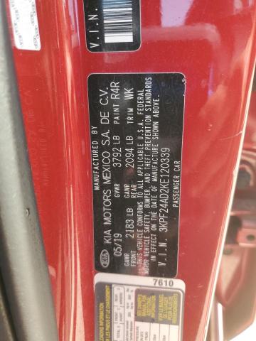 2019 KIA FORTE FE 3KPF24AD2KE120339