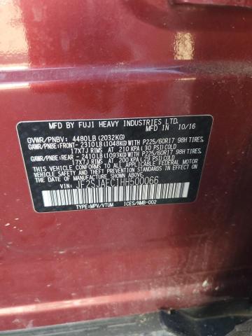 2017 SUBARU FORESTER 2 JF2SJAEC1HH500066