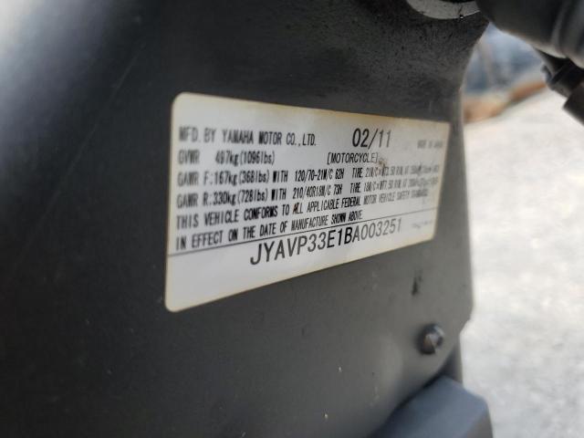 2011 YAMAHA XVS1300 CU JYAVP33E1BA003251