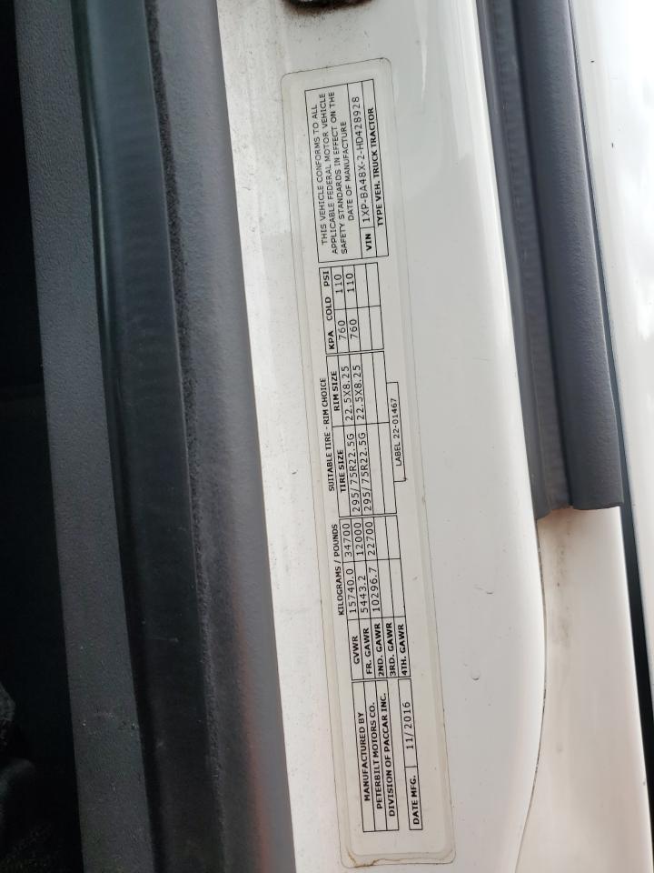 Lot #3285540267 2017 PETERBILT TRACTOR 579