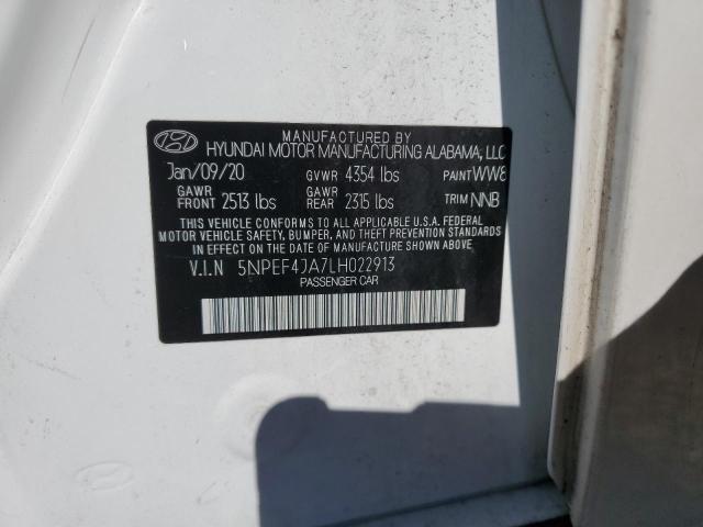 2020 HYUNDAI SONATA SEL 5NPEF4JA7LH022913