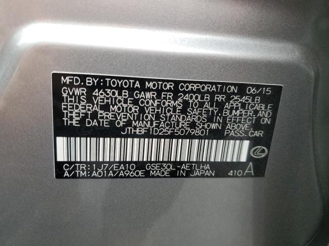 2015 LEXUS IS 250 JTHBF1D25F5079801
