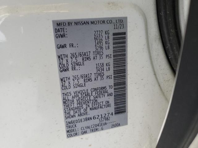 2024 NISSAN FRONTIER S 1N6ED1EJ8RN621274