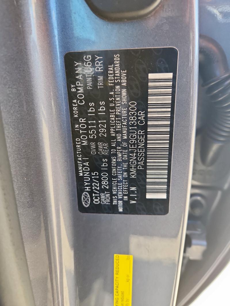 2016 HYUNDAI GENESIS 3. KMHGN4JE9GU138300