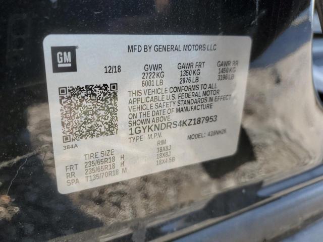 2019 CADILLAC XT5 LUXURY 1GYKNDRS4KZ187953