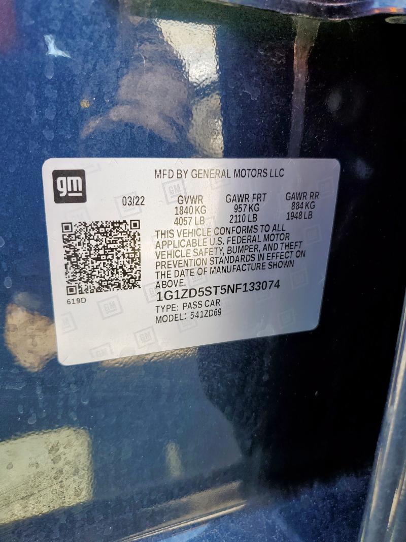 2022 CHEVROLET MALIBU LT #3308558495