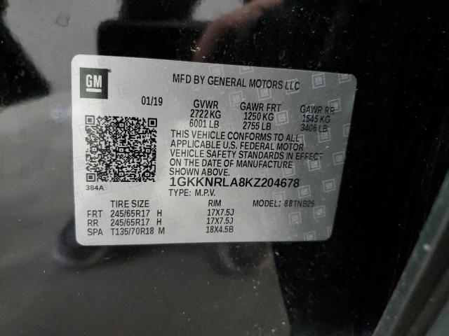 2019 GMC ACADIA SLE 1GKKNRLA8KZ204678
