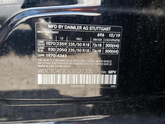 2020 MERCEDES-BENZ GLA 250 WDCTG4EB3LU028330