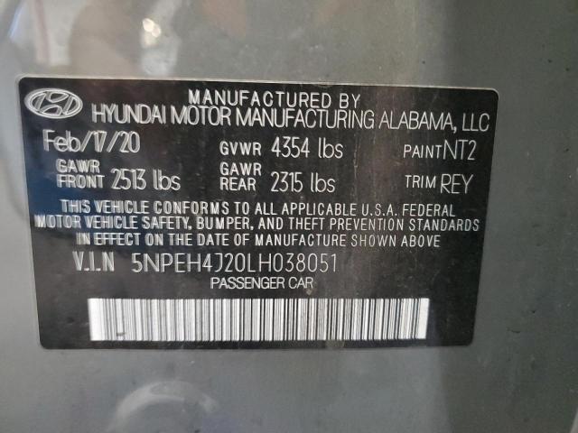 2020 HYUNDAI SONATA LIM 5NPEH4J20LH038051
