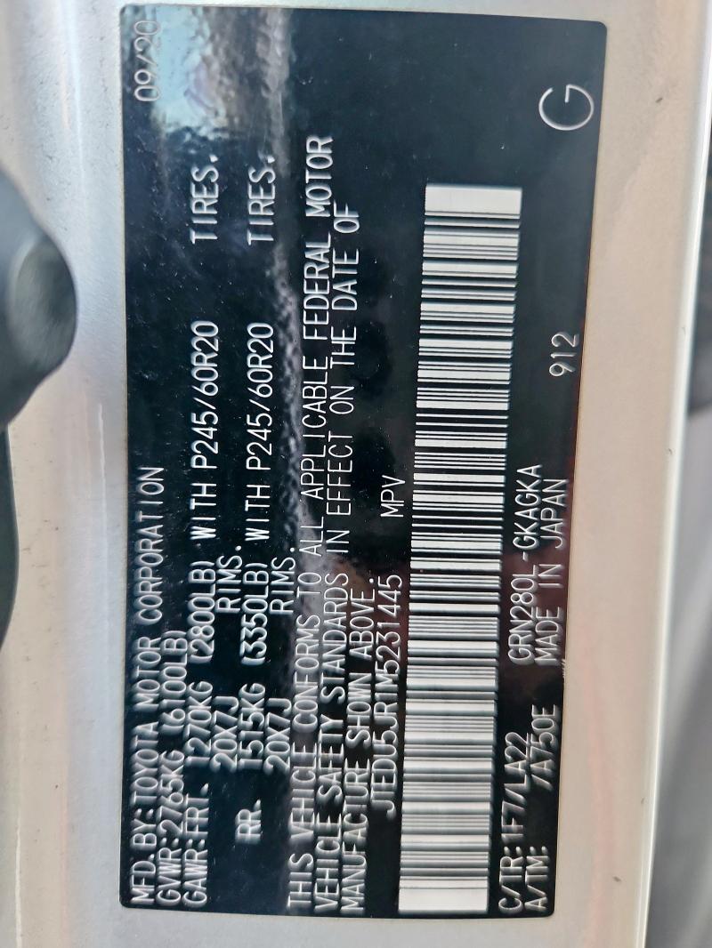 2021 TOYOTA 4RUNNER NI #3296386690