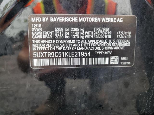 2019 BMW X3 XDRIVE3 - 5UXTR9C51KLE21954