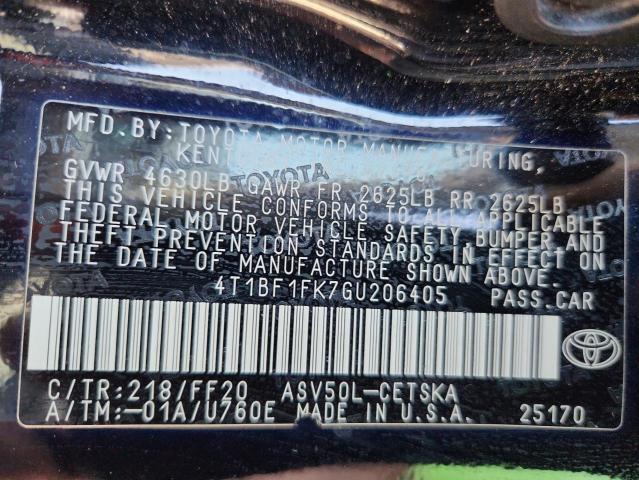 2016 TOYOTA CAMRY LE - 4T1BF1FK7GU206405