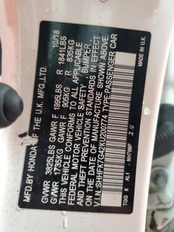 2019 HONDA CIVIC SPOR #3278754636