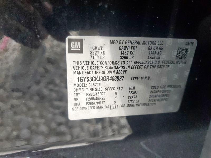 2016 CADILLAC ESCALADE P - 1GYS3CKJ9GR408827