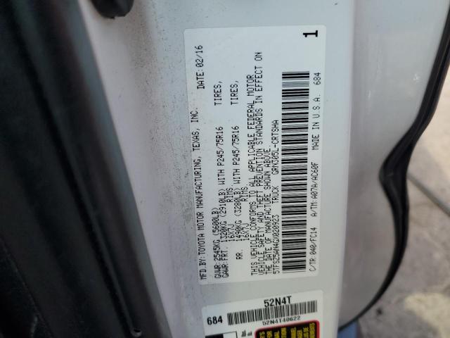 2016 TOYOTA TACOMA ACC 5TFSZ5AN4GX020923