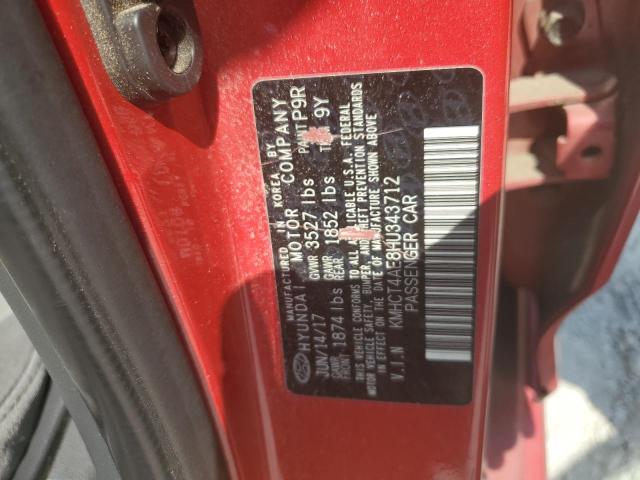 2017 HYUNDAI ACCENT SE KMHCT4AE8HU343712