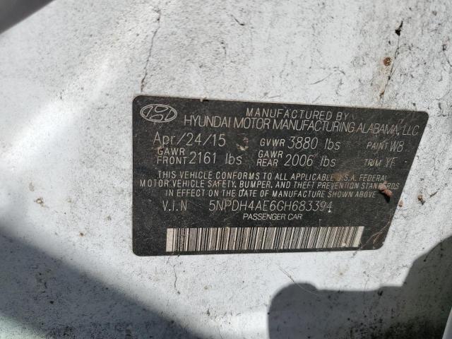 2016 HYUNDAI ELANTRA SE 5NPDH4AE6GH683394