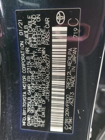 2021 TOYOTA COROLLA LE JTDEPMAEXMJ168277