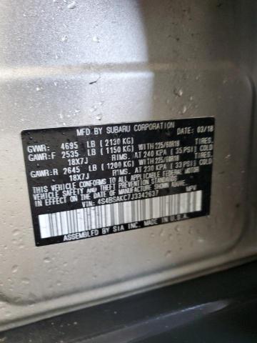 2018 SUBARU OUTBACK 2. 4S4BSAKC7J3342637