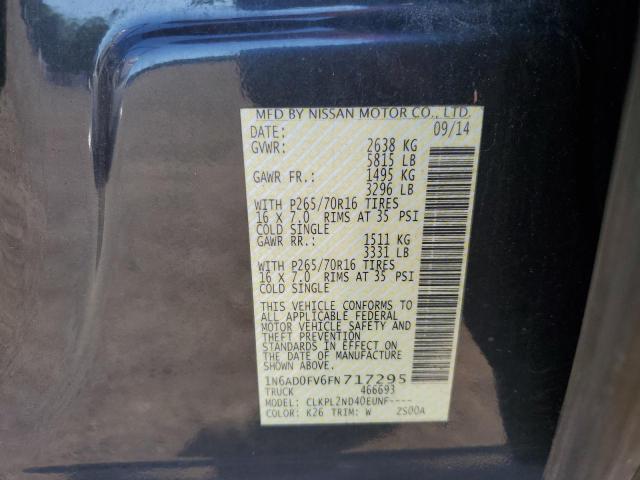 2015 NISSAN FRONTIER SV 1N6AD0FV6FN717295