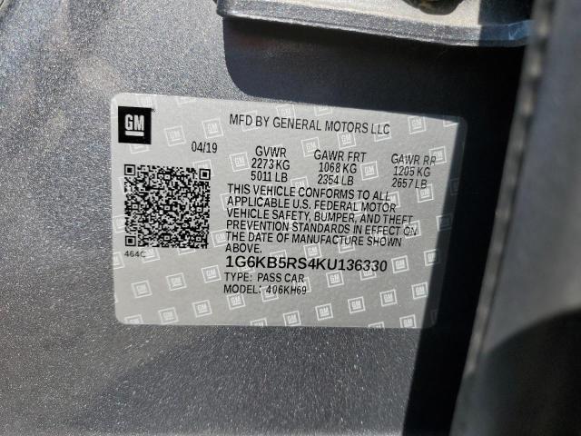 2019 CADILLAC CT6 LUXURY 1G6KB5RS4KU136330