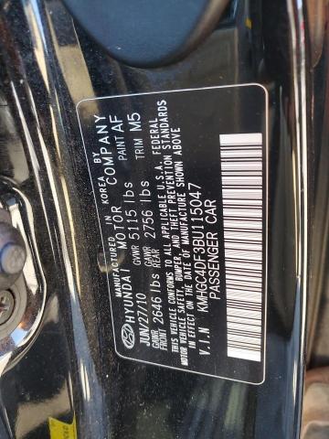 2011 HYUNDAI GENESIS 4. - KMHGC4DF3BU115047
