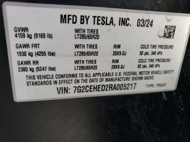 2024 TESLA CYBERTRUCK 7G2CEHED2RA005217