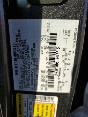 2017 FORD FUSION SE 3FA6P0HD6HR416715