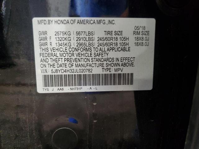 2018 ACURA MDX 5J8YD4H32JL020782