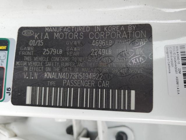 2015 KIA CADENZA PR - KNALN4D73F5194822