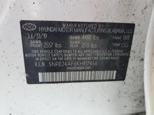 2019 HYUNDAI SONATA SE 5NPE24AF6KH817456