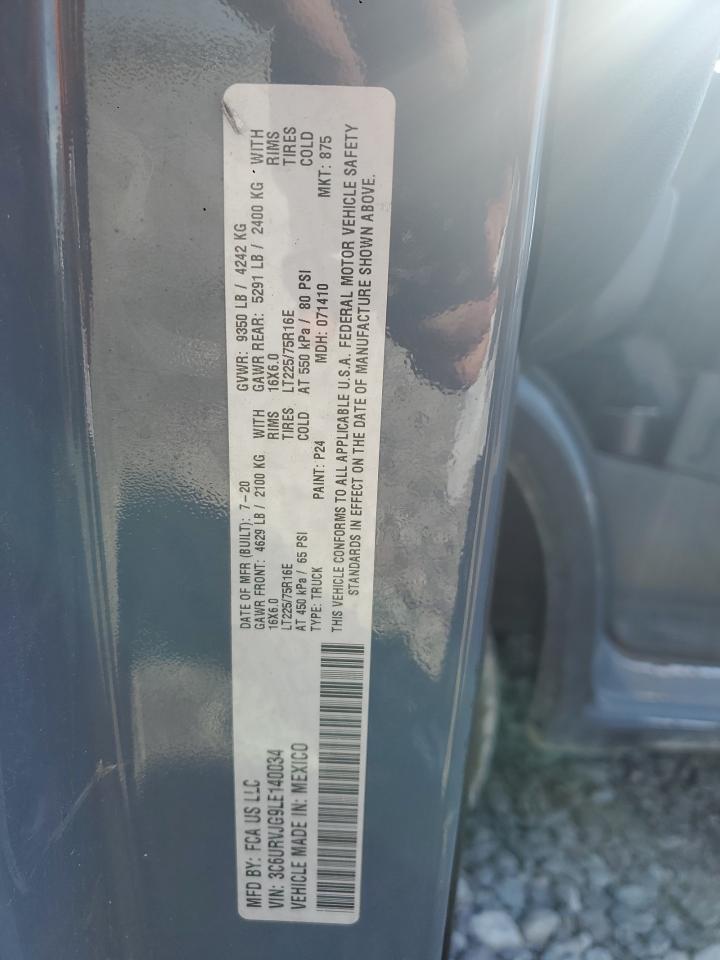 Lot #3280377957 2020 RAM PROMASTER 3500 3500 HIGH