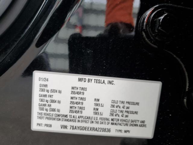 2024 TESLA MODEL Y 7SAYGDEEXRA220836